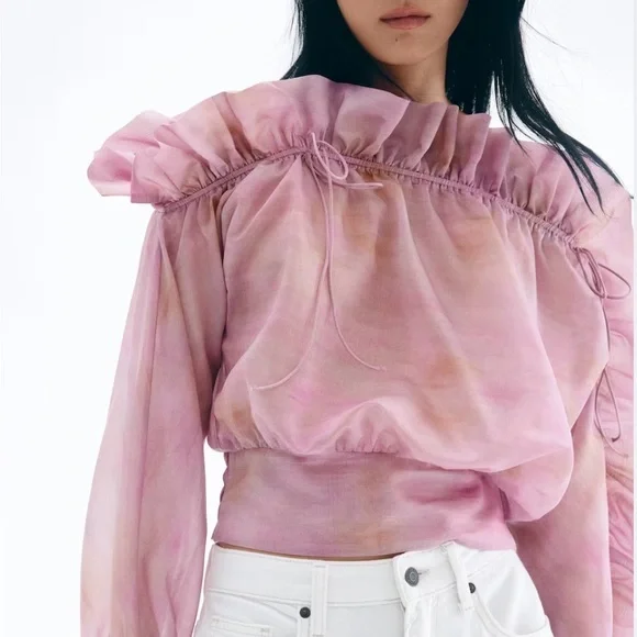 H&M Light Purple Ruffle Blouse - Picture 5 of 10